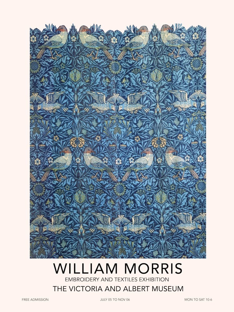Bird Woven Wool Exhibition Poster, William Morris