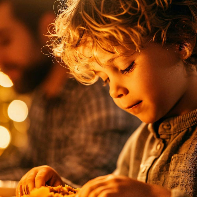 Child Eats Christmas Dinner
