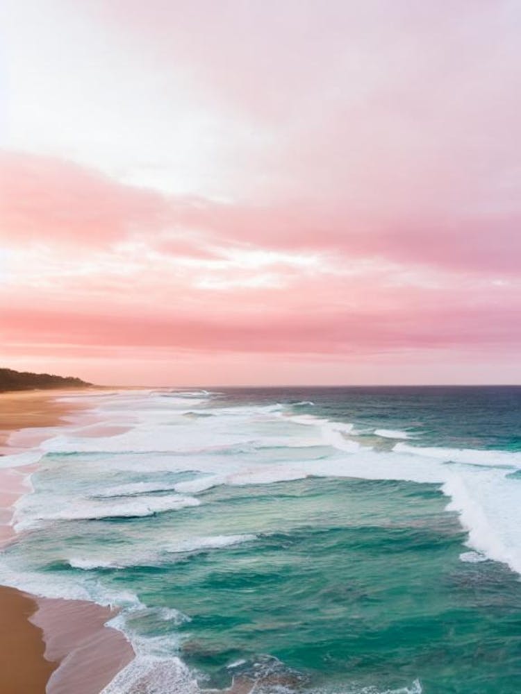 Blacksmiths Beach, Australia Pink Photography 1