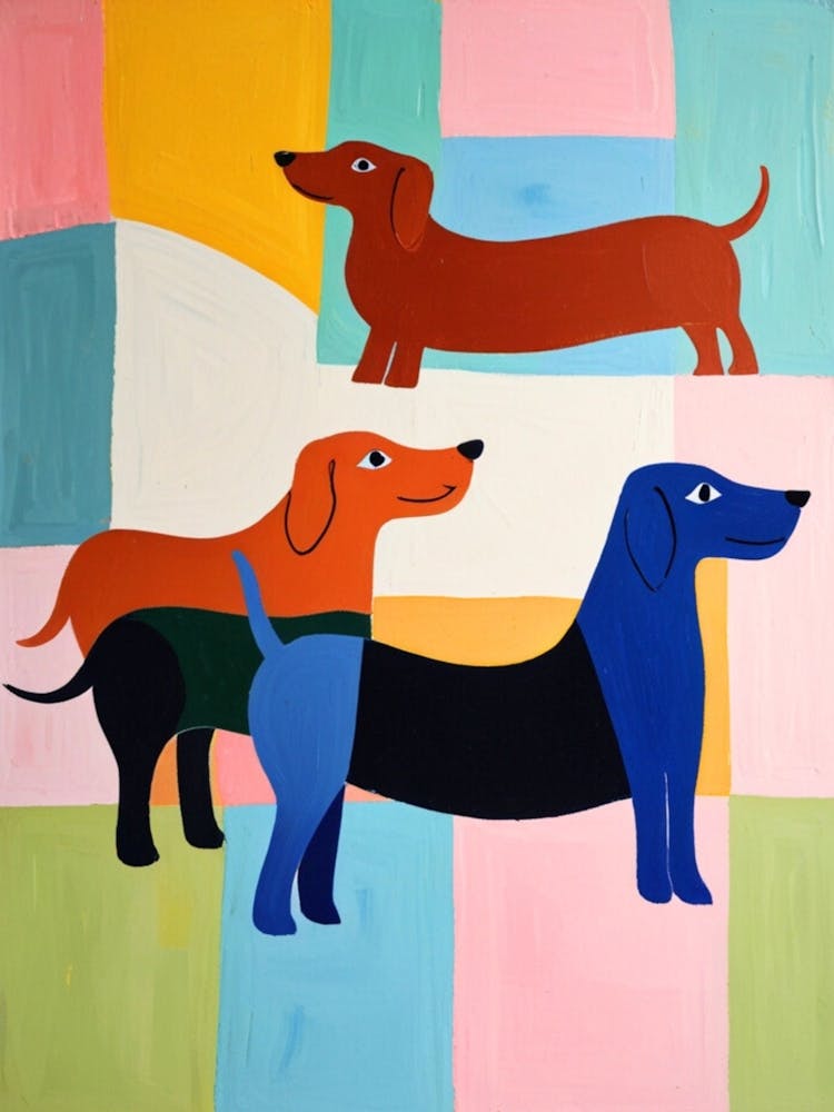 Three Dachshunds