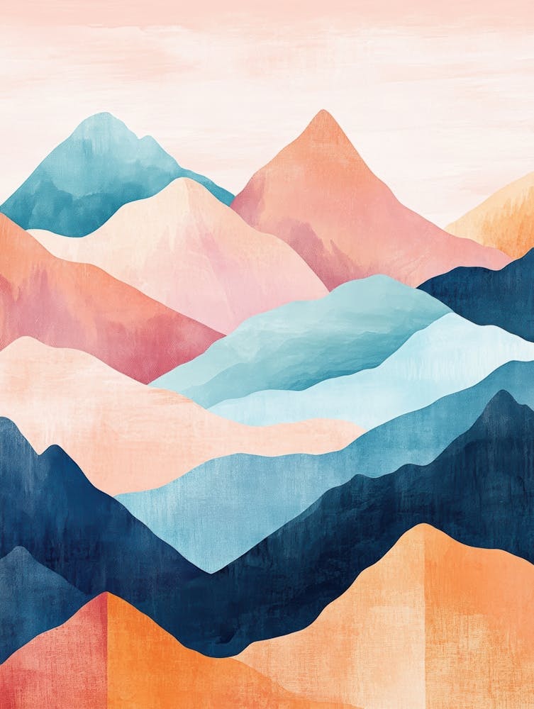 Abstract Mountains Canvas Print
