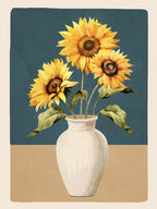Sunflowers in a White Vase 2