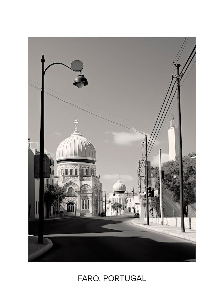 Poster Of Haifa, Israel, Photography In Black And White 4