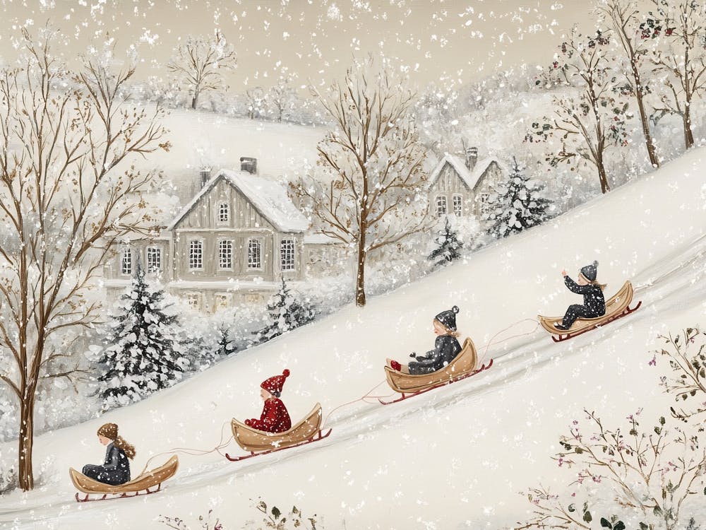 Vintage Winter Landscape