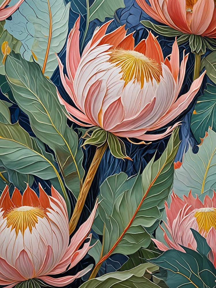 Painted Proteas no5