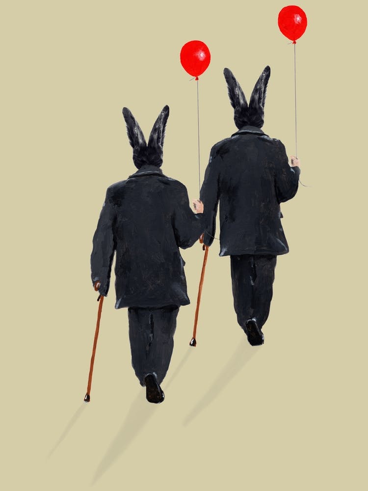 Rabbits Walking