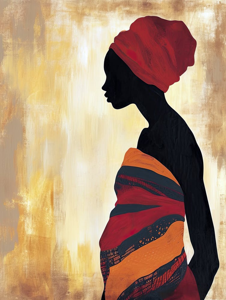 Africa Boho Art; Tribe Woman 2