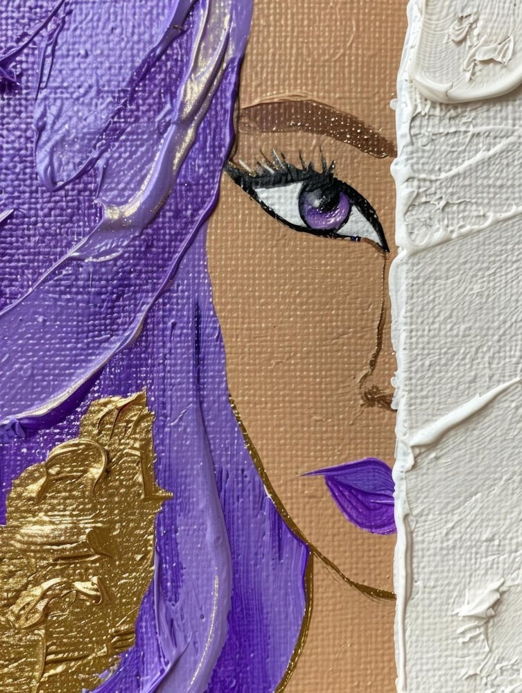 Purple Haired Woman
