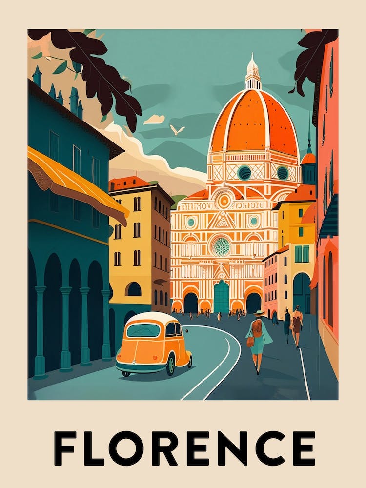 Florence Vintage Travel Poster