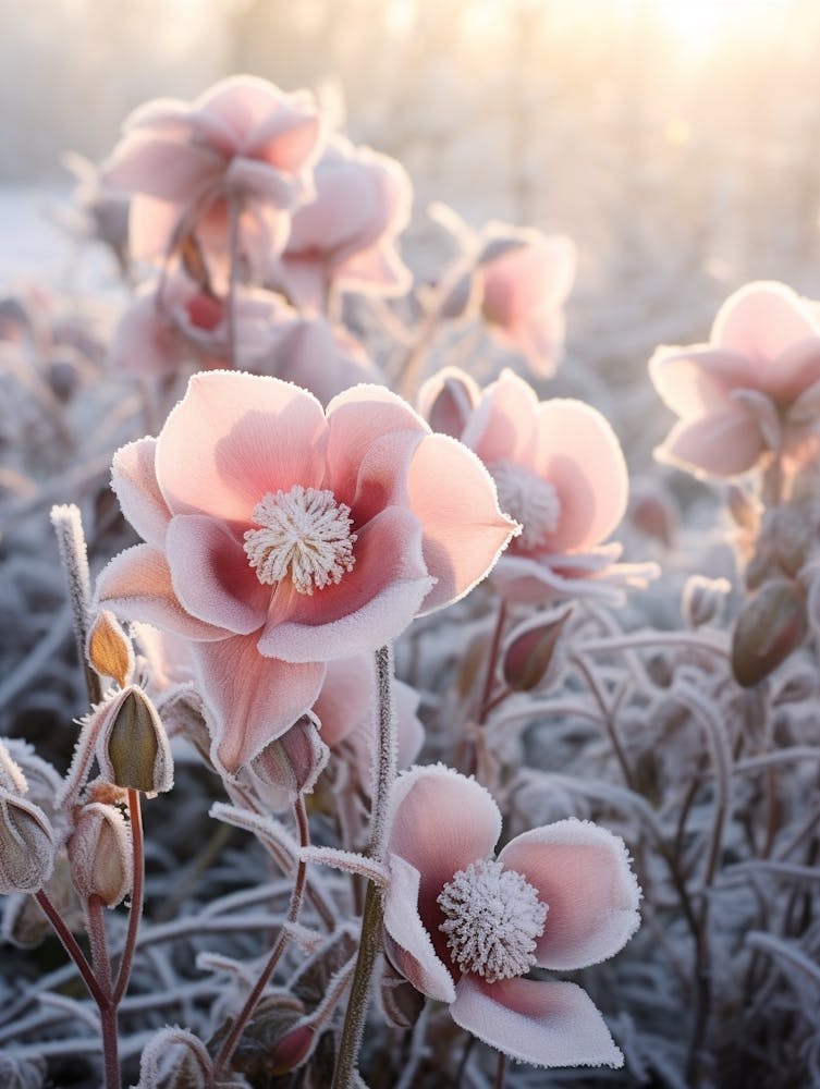 Frosty Botanical Christmas Rose 1