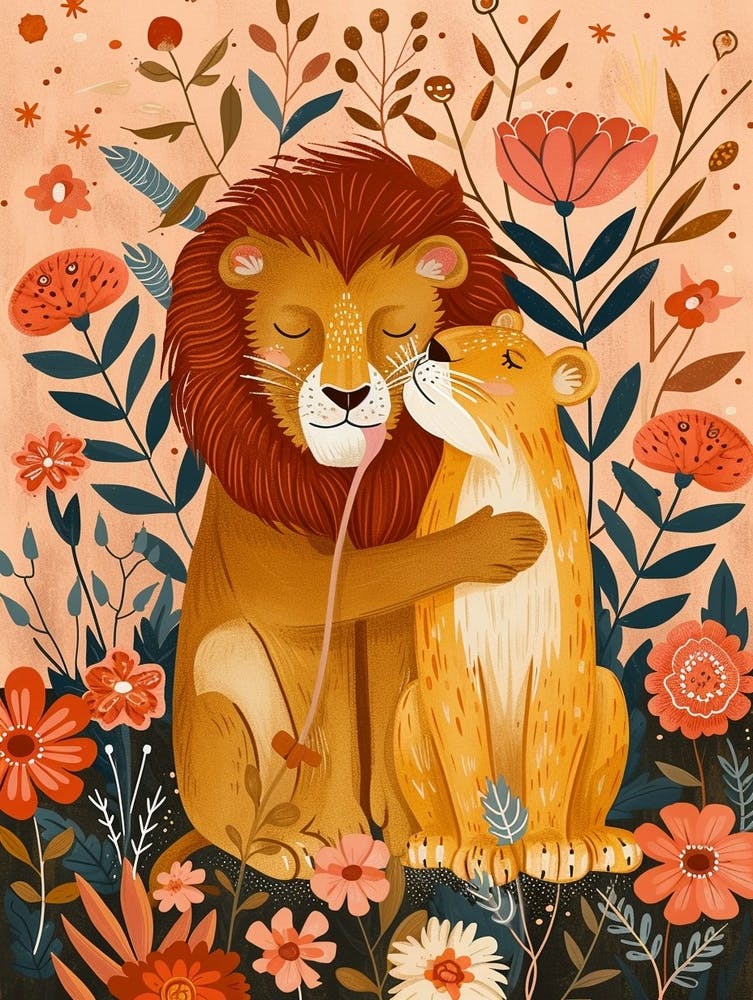 African Lion Rituals Illustration 1
