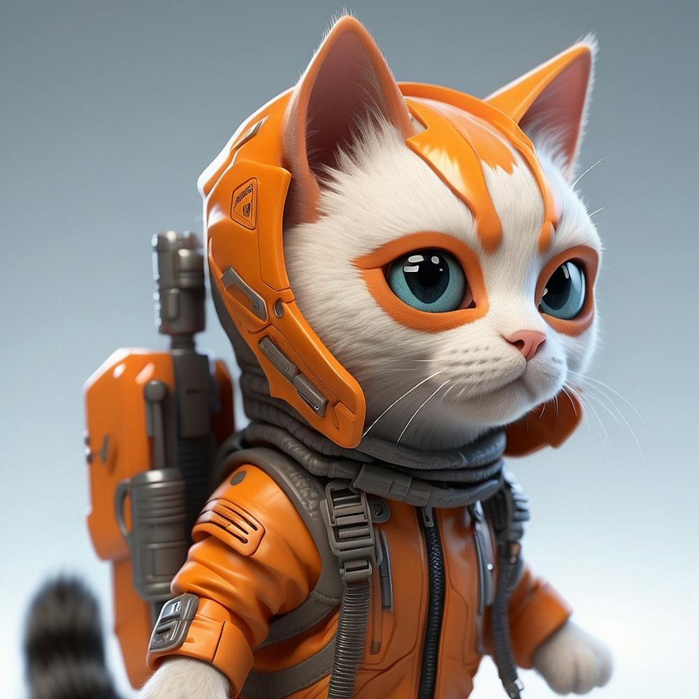 Cat In Spacesuit wall art