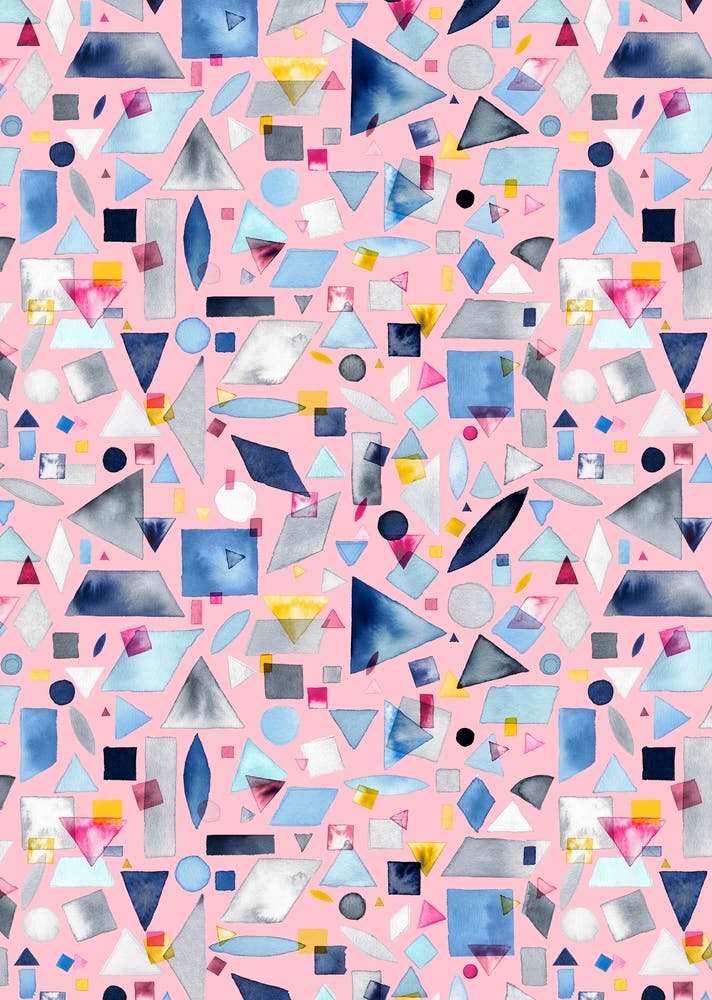 Geometric Pieces Pink