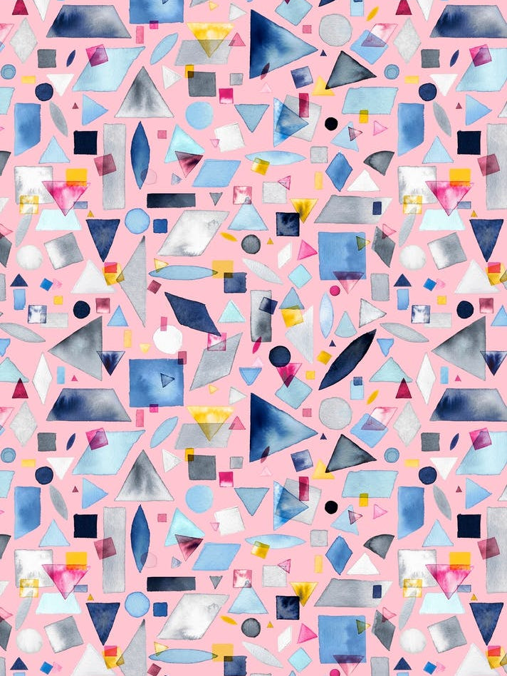 Geometric Pieces Pink