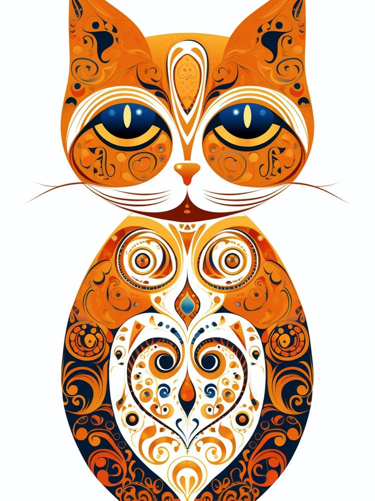 Funky Orange Cat