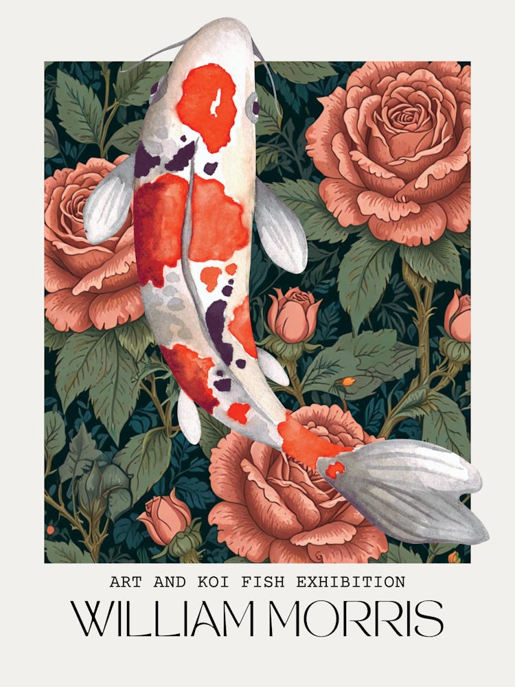 William Morris Red Koi Fish