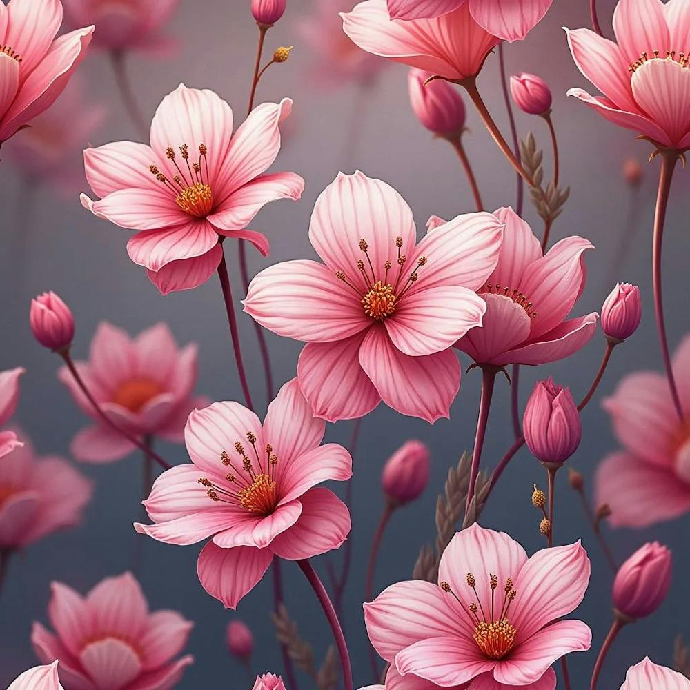 Pink Flowers Background