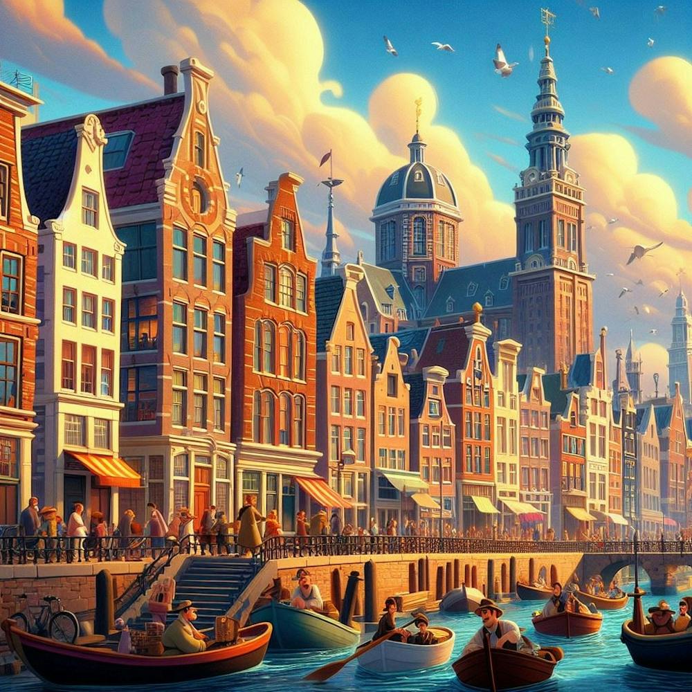 Canal Canvas: Amsterdam Reflections