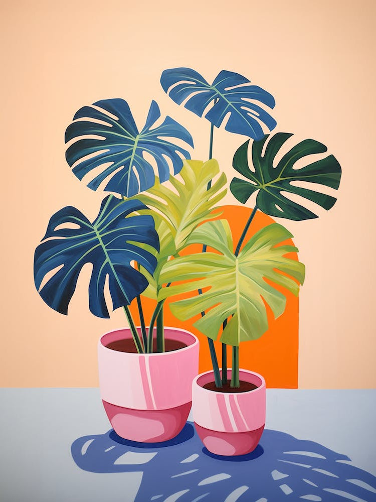 Matisse Inspired Fauvism Botanical Bathroom Poster