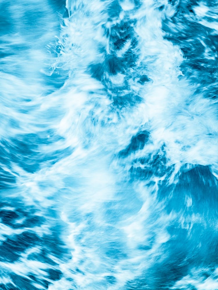 Tropical Waves - Teal Turquoise Blue Sea and Beach Photography