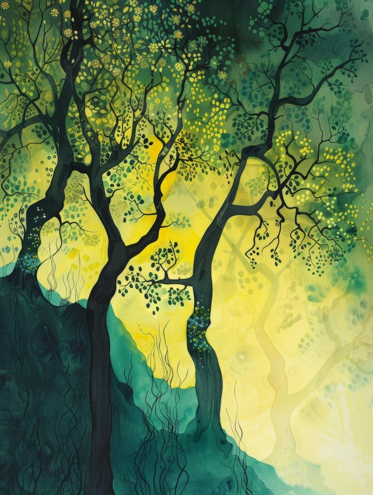 Trees At Sunset