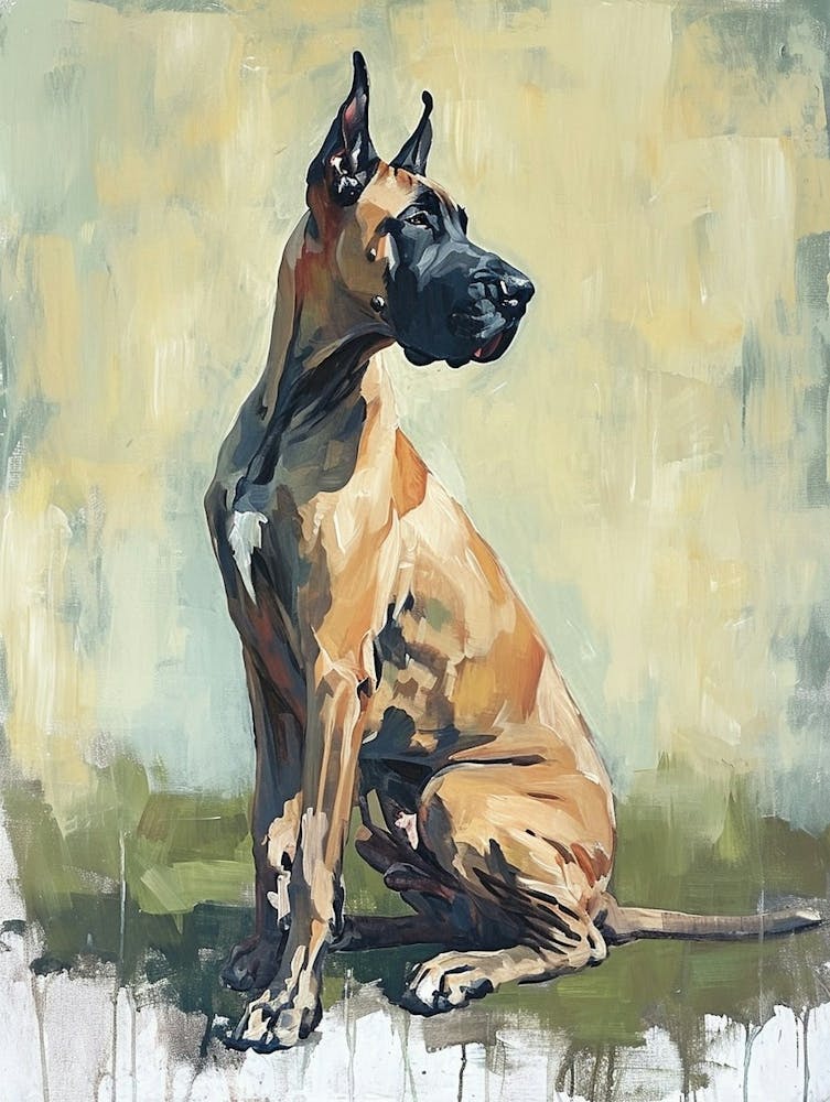 Great Dane Acrylic Painting 1