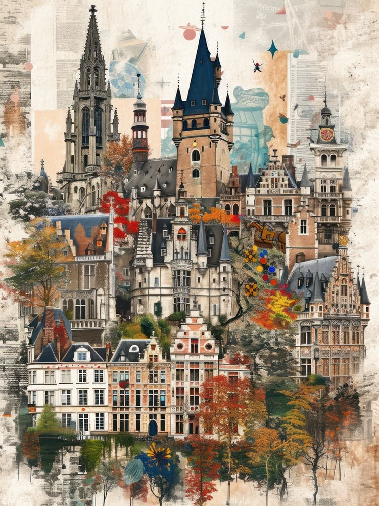 Belgium   Retro Collage Style 2