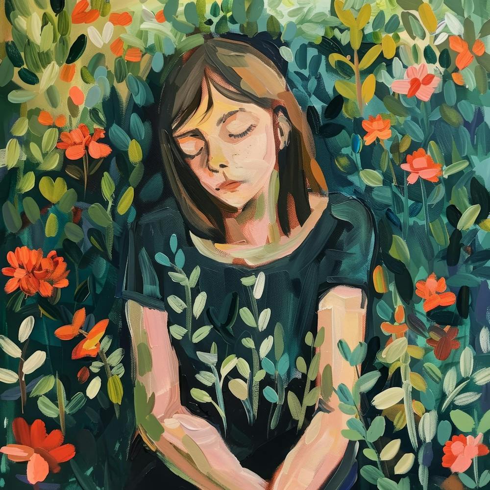 Girl In The Garden 2