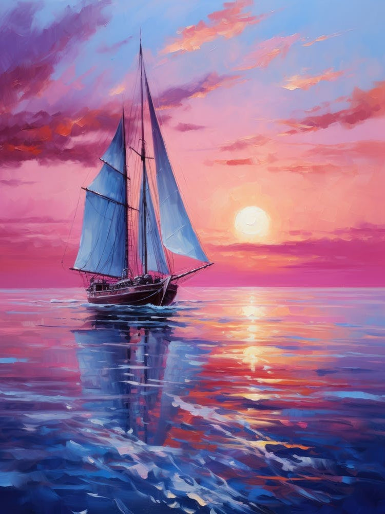 Sailboat At Sunset 9