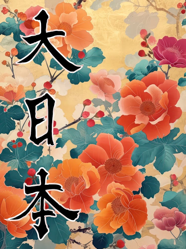 Hokusai  Great Japan Poster Japanese Flowers 17