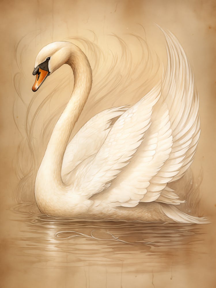 Swan In Water