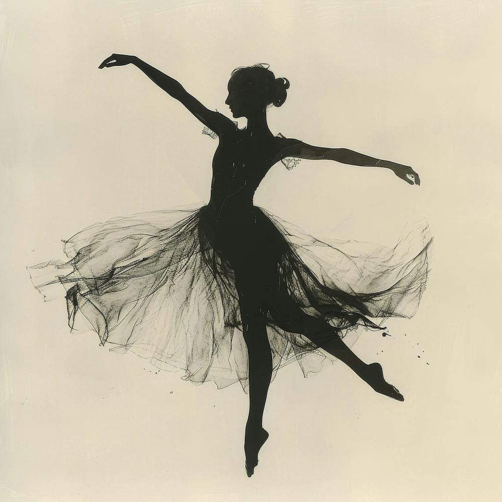 Ballet Dancer In Motion Dynamic Pose