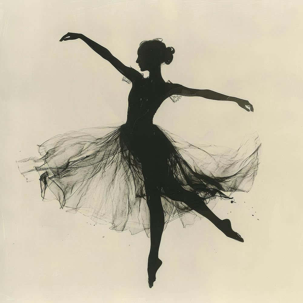 Ballet Dancer In Motion Dynamic Pose