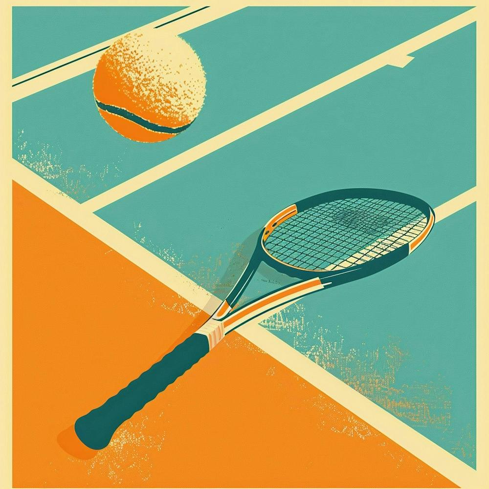 Tennisschläger und Ball