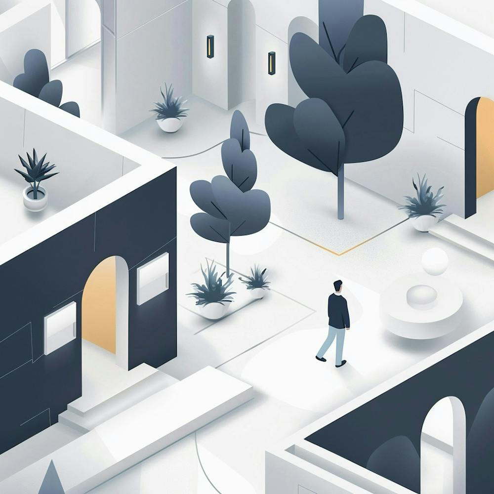 A Isometric Scene Minimal Illustration 1718805452 3