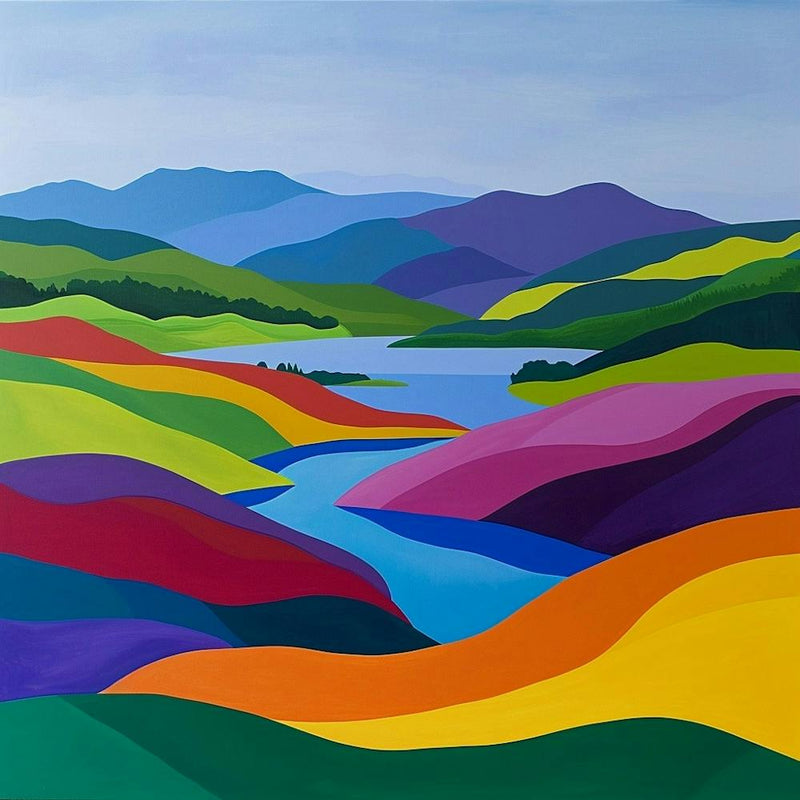 Farbenfrohes Abstraktes Loch Lomond Schottland 1