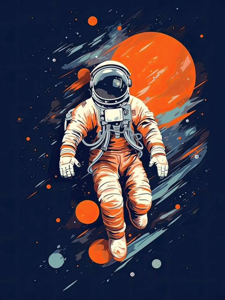 Starlit Dreams: Astronaut in Orbit