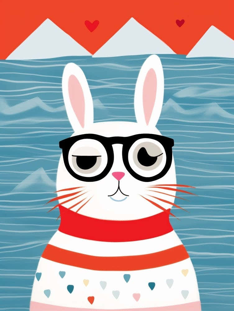 Little Arctic Hare 1 Wearing Sunglasses