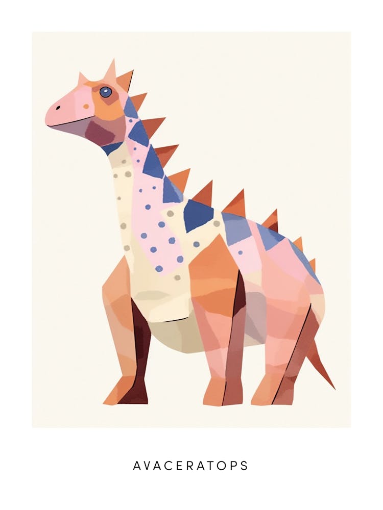 Nursery Dinosaur Art Avaceratops 1 Poster