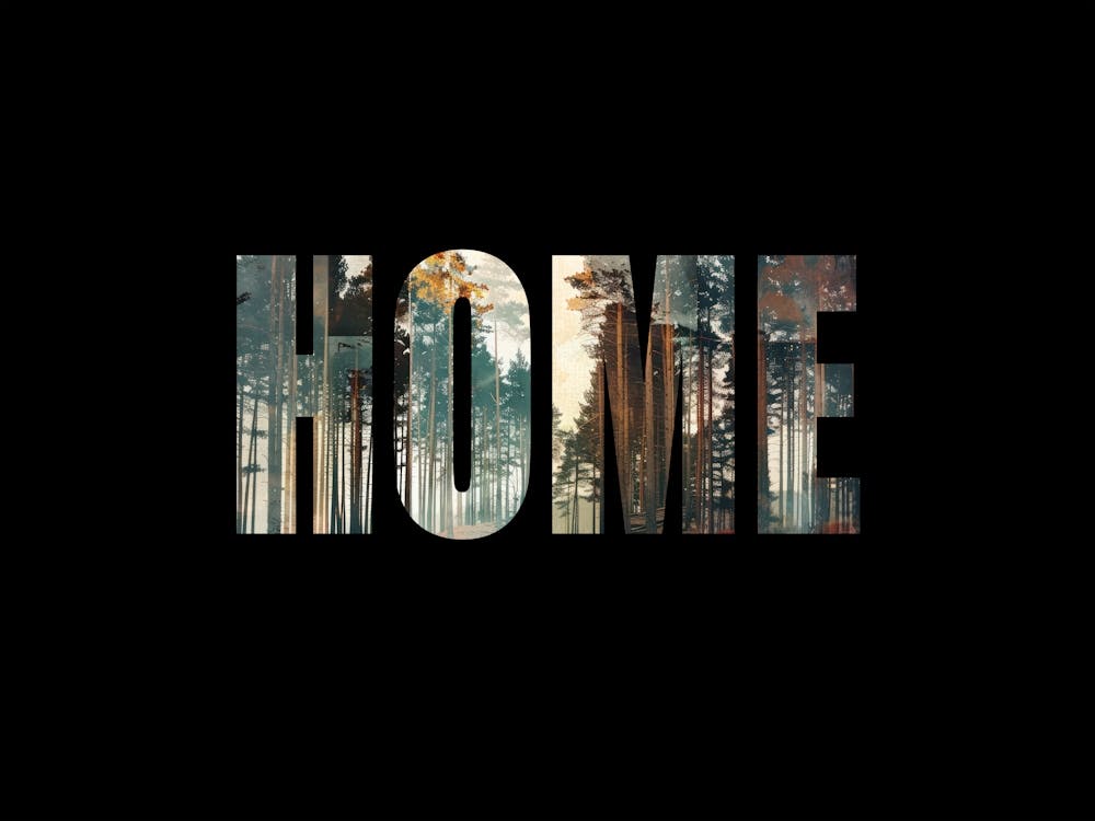 Home Poster Forest Collage Vintage 7