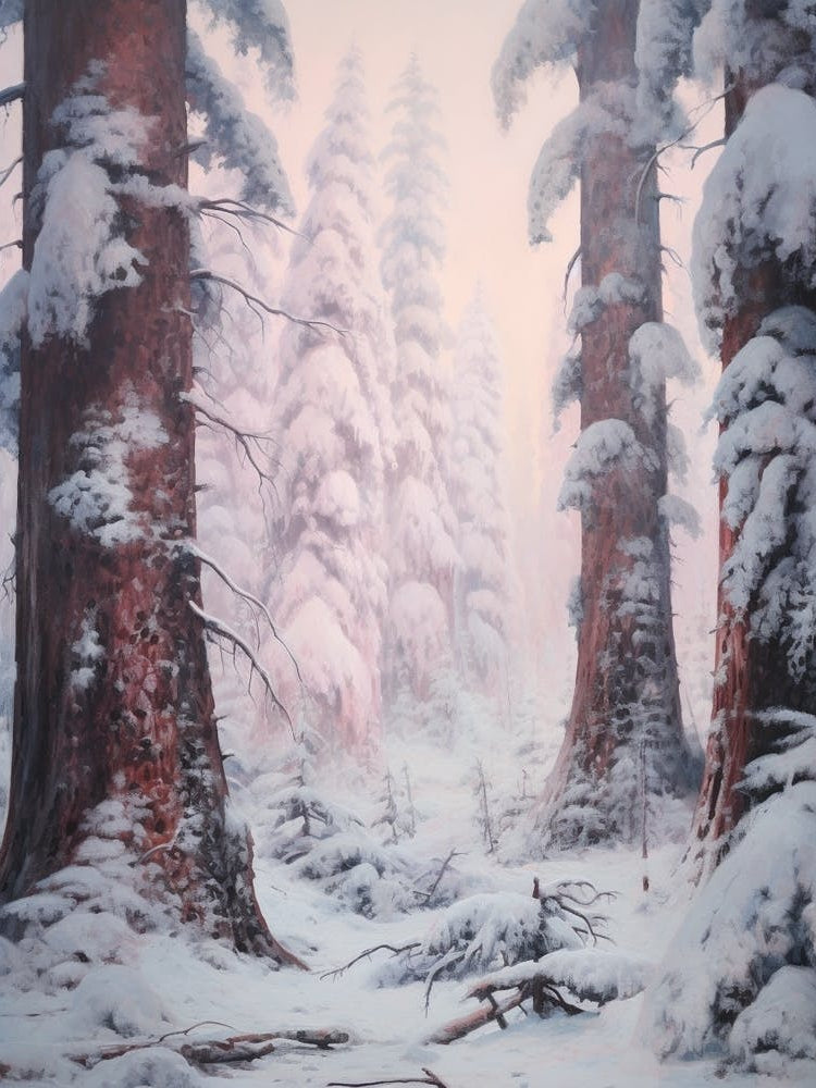 Dreamy Winter Painting Sequoia National Park United States 3
