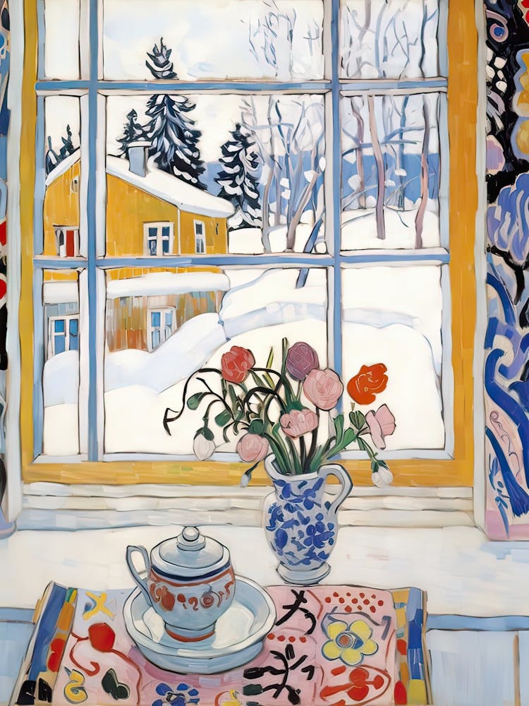 The Windowsill Of Rovaniemi   Finland Snow Inspired By Matisse 2