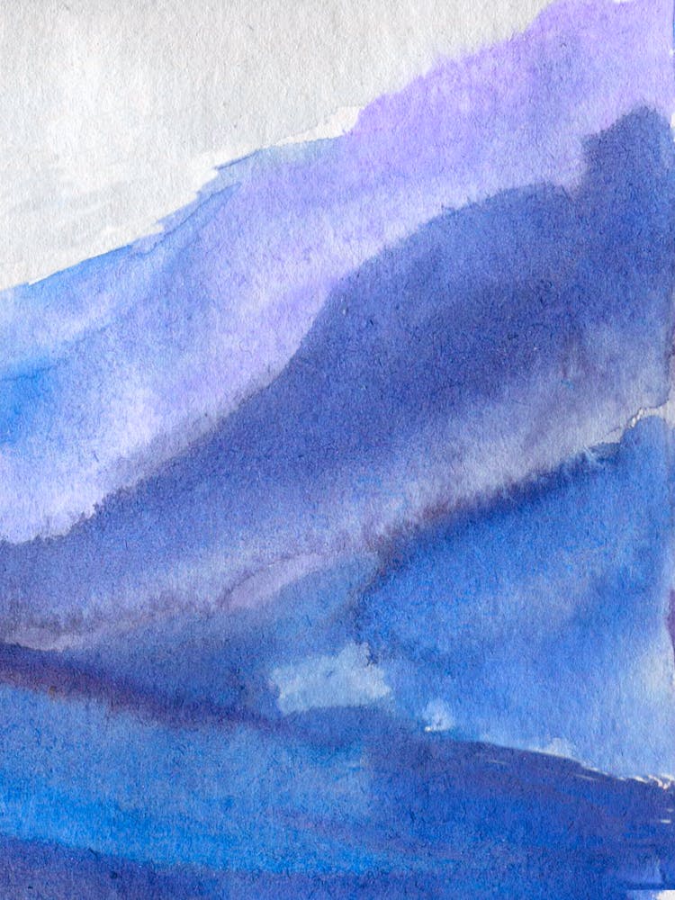 Watercolor Of Mountains 10