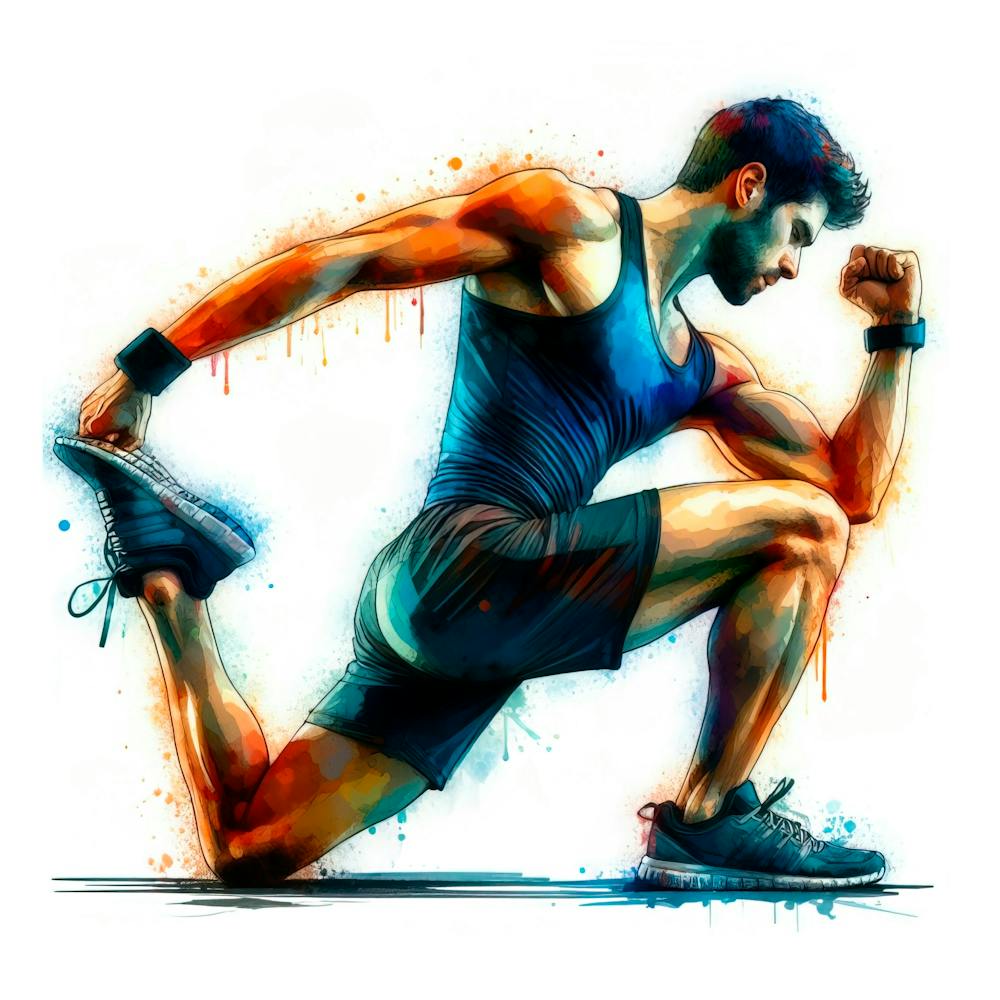 Exercice De Fitness À L'Aquarelle
