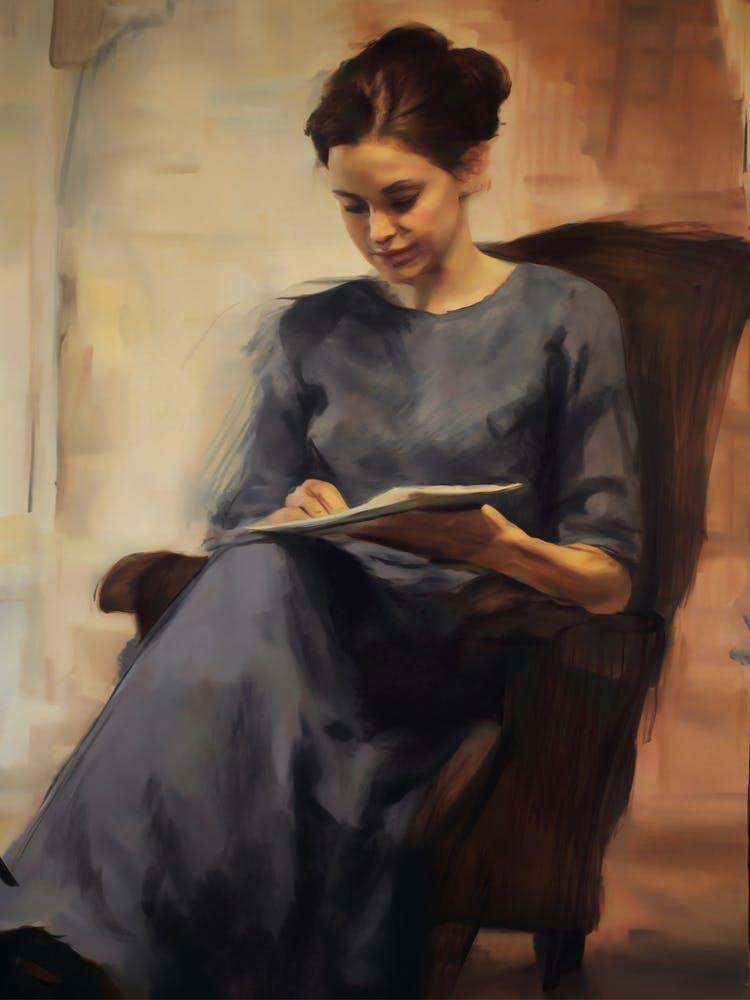 Vintage Woman Reading