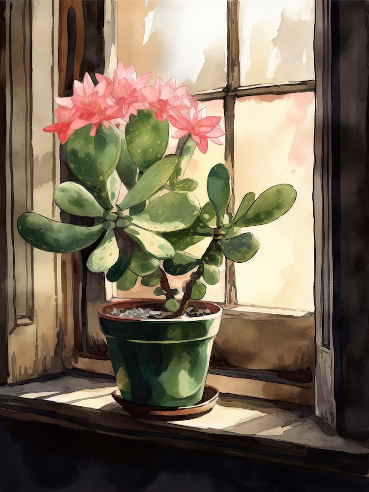 Easter Cactus Window 1