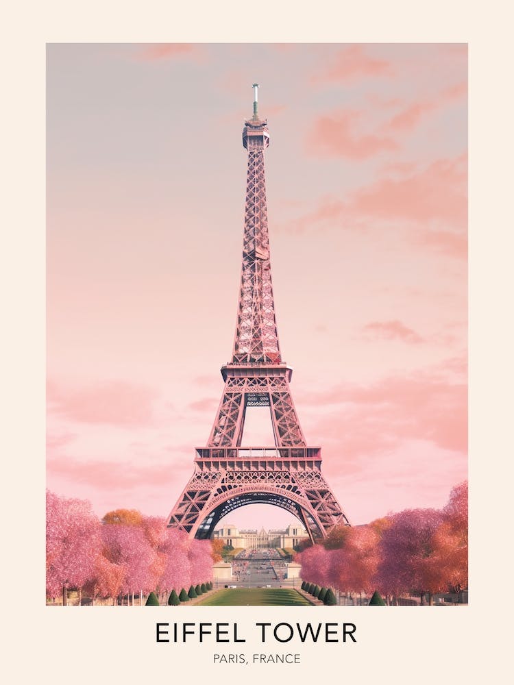 Eiffel Tower Paris France Travel Poster