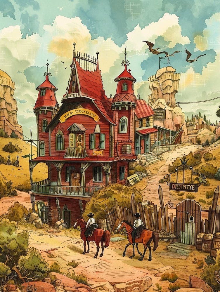 Storybook Illustration The Domain Austin Texas 4