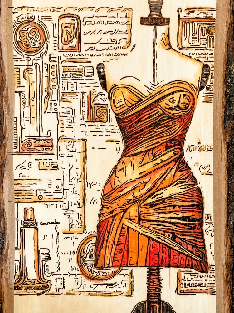 Dress Form In Yellow And Orange