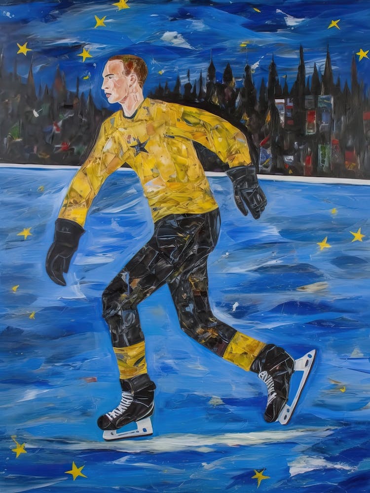 Figure Skating In The Style Of Van Gogh 4